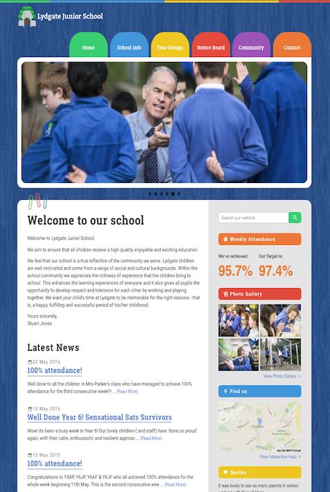 Lydgate Junior Website Screenshot